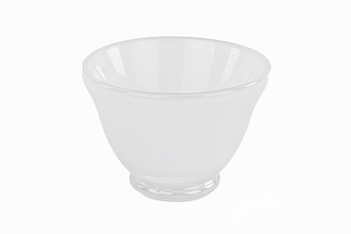 Votiv Glasschale, Coquette - Ø8.5x H6.3cm, weiss Votiv Glasschale, Coquette - Ø8.5x H6.3cm, weiss