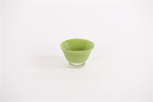 Votiv Glasschale, Coquette - Ø8.5x H6.3cm, grün Votiv Glasschale, Coquette - Ø8.5x H6.3cm, grün