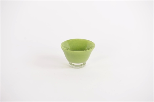 Votiv Glasschale, Coquette - Ø8.5x H6.3cm, grün Votiv Glasschale, Coquette - Ø8.5x H6.3cm, grün