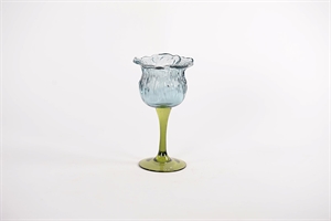 Teelichthalter, Floral light - Ø10x H17.5cm, blau Teelichthalter, Floral light - Ø10x H17.5cm, blau