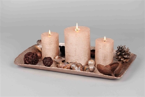 Coupe, Alu gehämmert L44x 27x H3cm, rosegold Coupe, Alu gehämmert L44x 27x H3cm, rosegold