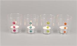 Windlicht, Tache de beauté - 7x 8cm, klar/ Col-Set Windlicht, Tache de beauté - 7x 8cm, klar/ Col-Set