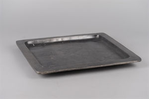 Schale, Aluminium L41x 41x H2.5cm, schwarz Schale, Aluminium L41x 41x H2.5cm, schwarz