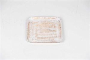 Aluschale, Roughcast L26x 26x H2cm, weiss Aluschale, Roughcast L26x 26x H2cm, weiss