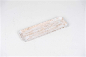 Aluschale, Roughcast L38x 12x H2cm, weiss Aluschale, Roughcast L38x 12x H2cm, weiss