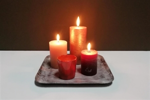 Aluschale, Brindle L19x 19x H2cm, brown Aluschale, Brindle L19x 19x H2cm, brown