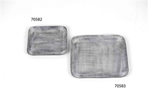 Aluschale, Brindle L26x 26x H2cm, schwarz Aluschale, Brindle L26x 26x H2cm, schwarz