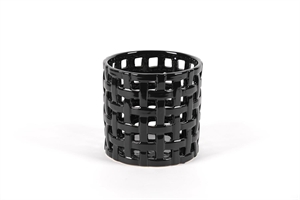 Windlicht, Keramik Ø19x H18cm, schwarz Windlicht, Keramik Ø19x H18cm, schwarz