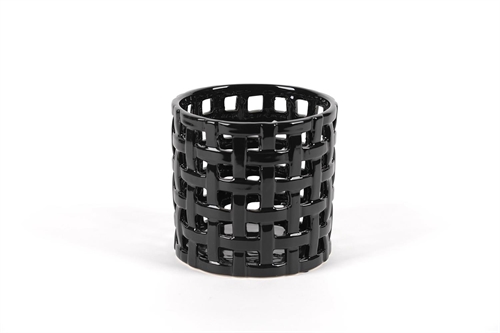 Windlicht, Keramik Ø19x H18cm, schwarz Windlicht, Keramik Ø19x H18cm, schwarz