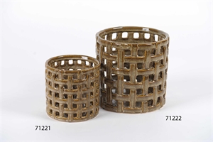 Windlicht, Keramik Ø13.5x H13cm, Song thrush Windlicht, Keramik Ø13.5x H13cm, Song thrush