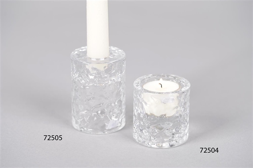 Kerzenständer, Bumpy Ø6x H6cm, glas Kerzenständer, Bumpy Ø6x H6cm, glas