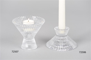 Kerzenständer, Ruffles crater Ø10.8x H6.5cm, glas Kerzenständer, Ruffles crater Ø10.8x H6.5cm, glas