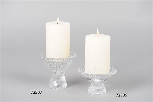Kerzenständer, Ruffles crater Ø10.8x H10cm, glas Kerzenständer, Ruffles crater Ø10.8x H10cm, glas