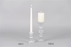 Kerzenständer, Ruffles pillar Ø9.2x H11.5cm, glas Kerzenständer, Ruffles pillar Ø9.2x H11.5cm, glas