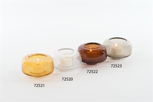 Teelichthalter Glas Blown Ø8.6x H5.5cm, klar Teelichthalter Glas Blown Ø8.6x H5.5cm, klar
