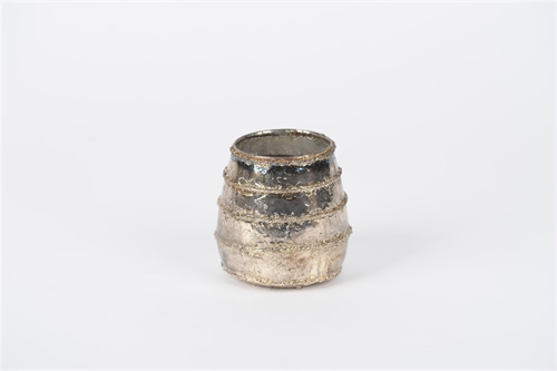 Windlicht, bound body Ø11x H10cm, metallic Windlicht, bound body Ø11x H10cm, metallic
