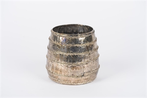 Windlicht, bound body Ø16x H15cm, metallic Windlicht, bound body Ø16x H15cm, metallic