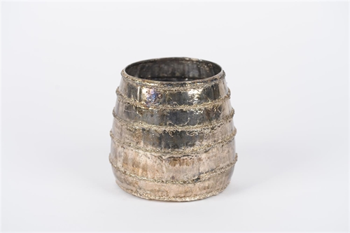 Windlicht, bound body Ø16x H15cm, metallic Windlicht, bound body Ø16x H15cm, metallic