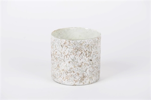 Windlicht, Glas Needle tea Ø15x H15cm, weiss Windlicht, Glas Needle tea Ø15x H15cm, weiss