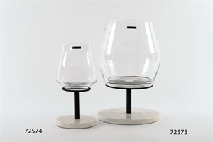 Halter, Ø15x H14cm - zu Glas 67431, marmor Halter, Ø15x H14cm - zu Glas 67431, marmor