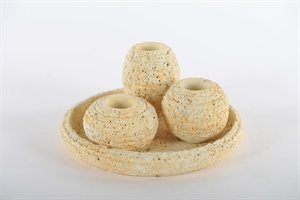 Kerzenständer, Quadrille - Spargel Set/4, zement Kerzenständer, Quadrille - Spargel Set/4, zement