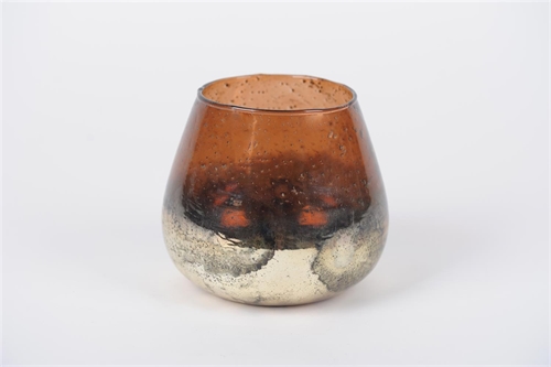 Votiv, Glas Tan Ø14x H14cm, bräunlich Votiv, Glas Tan Ø14x H14cm, bräunlich