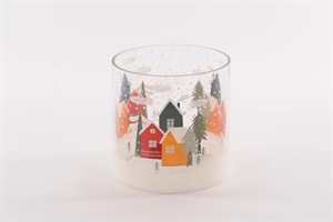 Votiv, Glas Dorf Ø15x H15cm, bunt Votiv, Glas Dorf Ø15x H15cm, bunt