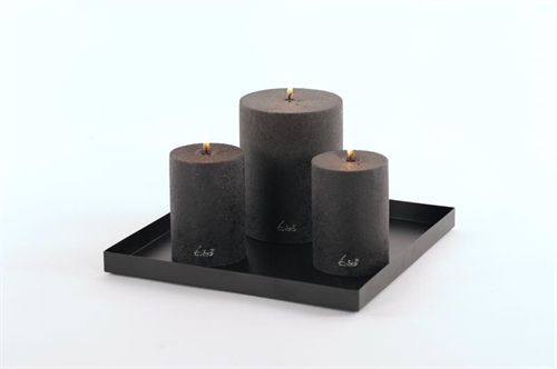 Schale, Metall L25x 25x H2cm, schwarz Schale, Metall L25x 25x H2cm, schwarz