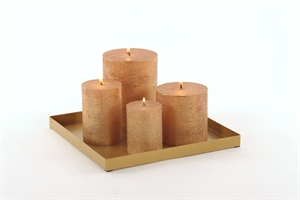 Schale, Metall L25x 25x H2cm, gold Schale, Metall L25x 25x H2cm, gold