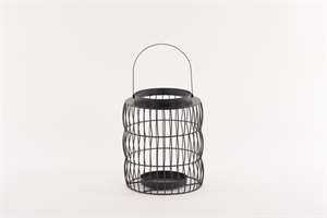 Laterne, metall wirework Ø17x H20cm, black Laterne, metall wirework Ø17x H20cm, black