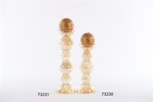 Kerzenständer, gGlare - Ø9.5x H34cm, gold glitter* Kerzenständer, gGlare - Ø9.5x H34cm, gold glitter*