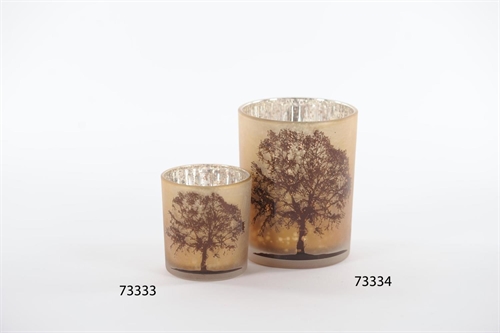 Windlicht, Baum Eiche Ø10x H12.5cm, braun Windlicht, Baum Eiche Ø10x H12.5cm, braun