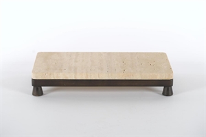 Untersetzer, Holz - L40x 20x H7cm, travertin Untersetzer, Holz - L40x 20x H7cm, travertin