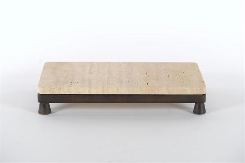 Untersetzer, Holz - L40x 20x H7cm, travertin Untersetzer, Holz - L40x 20x H7cm, travertin