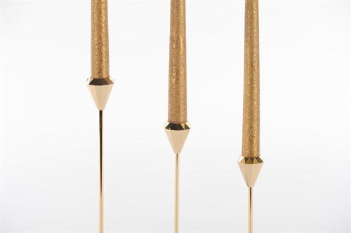 Spitzkerzenhalter, Party - Alu Set/3, gold Spitzkerzenhalter, Party - Alu Set/3, gold