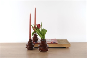 Kerzenhalter, Spiral Stone Ø10.4x 11.8cm, burgundy Kerzenhalter, Spiral Stone Ø10.4x 11.8cm, burgundy