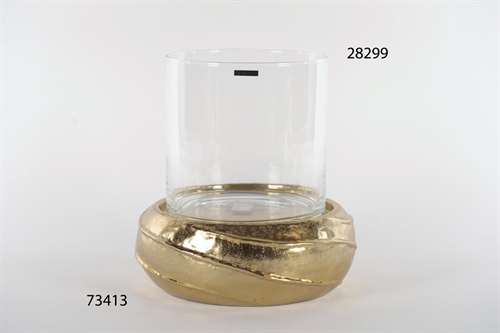 Vasenständer, Alu Round Ø34x 12.5cm ohne Glas, gold Vasenständer, Alu Round Ø34x 12.5cm ohne Glas, gold
