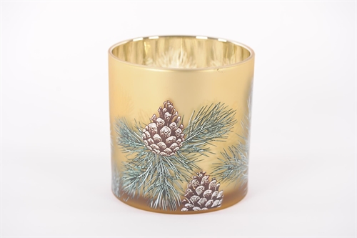 Windlicht Votiv, Pinecone Ø15x H15cm, gold Windlicht Votiv, Pinecone Ø15x H15cm, gold