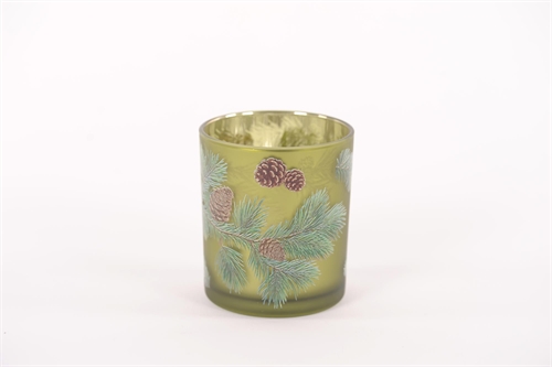 Windlicht Votiv, Pinecone Ø9x H10cm, grün Windlicht Votiv, Pinecone Ø9x H10cm, grün