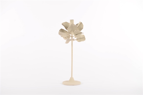 Kerzenständer, Florale metall Ø17x H40cm, creme Kerzenständer, Florale metall Ø17x H40cm, creme
