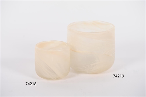 GlasVotiv, Glow on Ø9x H9cm, abricot GlasVotiv, Glow on Ø9x H9cm, abricot