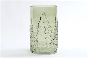 Windlicht Votiv, Pine Tree Ø16x H22cm, grün Windlicht Votiv, Pine Tree Ø16x H22cm, grün