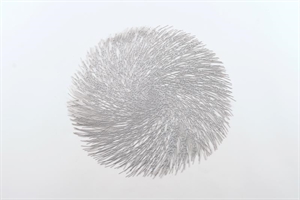 Placemat, Swirl rund 38cm, silber Placemat, Swirl rund 38cm, silber