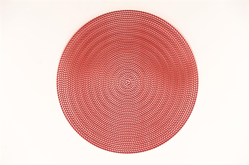 Tisch-Set, Crochet Ø38cm rund, red Tisch-Set, Crochet Ø38cm rund, red