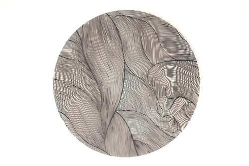 Tisch-Set, Wavesong Ø38cm rund, black Tisch-Set, Wavesong Ø38cm rund, black