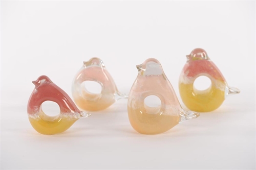 Vogel, Glas L10.5x 4.5x H10.5cm, rot Vogel, Glas L10.5x 4.5x H10.5cm, rot