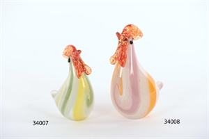 Deko Hahn, Glas - L9x 5.5x H11.5cm, grün Deko Hahn, Glas - L9x 5.5x H11.5cm, grün