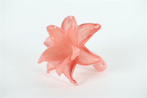 Blume Amaryllis - Glas - L14x H10cm, red pink Blume Amaryllis - Glas - L14x H10cm, red pink