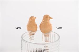 Vogel, Canario - Keramik L4x 4.5x H11.5, peach Vogel, Canario - Keramik L4x 4.5x H11.5, peach