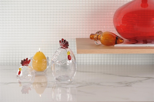 Deko, Henne - Glas Ø8.3x H13.6cm, transparent Deko, Henne - Glas Ø8.3x H13.6cm, transparent